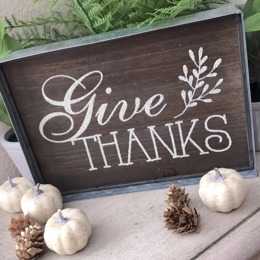 Rustic Farmhouse Fall Harvest wood and galvanized metal decor sign